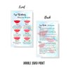 Lip Blush Stages of Healing & Aftercare Instructions Card | 50 Pack | 2x3.5" inches Business Card Size | Lip Blush Lip Glow Lip Tint PMU Lip Liner Full Lip Tint Tattoo | Holographic Look Design