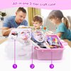 2500+Pcs Arts and Crafts Supplies for Kids - Crafts for Girls 4-12 Craft Kit with Pipe Cleaners Beads Crafts for Kids DIY School Supplies Set Crafting Box for Girls Boys Age 4-6, 6-8, 8-12 years Gifts