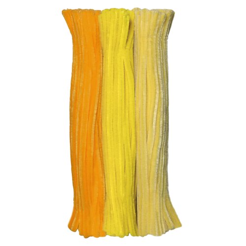 Harmoso 300pcs Yellow Pipe Cleaners Bulk - Fluffy Craft Pipe Cleaners for Arts & Crafts, Ideal for Making Flowers, Animals & Decorations (12 x 0.26 inches)