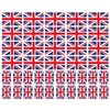 40 Removable Stickers: United Kingdom UK Flag, Great Britain Union Jack British Party Favors, Decals