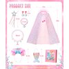 DOLNOW Princess Dress up for Little Girls, Mermaid Princess Cape Girls Sequins Princess Cloak for 3-6 Years Girls Gift Toys