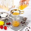 Shappy 5 Pieces Stainless Steel Funnels Set Canning Funnel Fine Mesh Strainer Mesh Filter Compatible with Wide and Regular Narrow Mouth Mason Jar