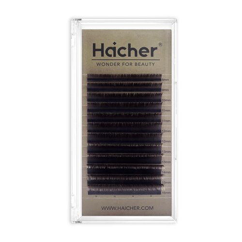 HAICHER Brown Lash Extensions 03 05 07 C D Curl 8-16mm Mixed, Colored Lash Trays for Eyelash Extension (Dark Brown, 0.05 D 8-16mm)