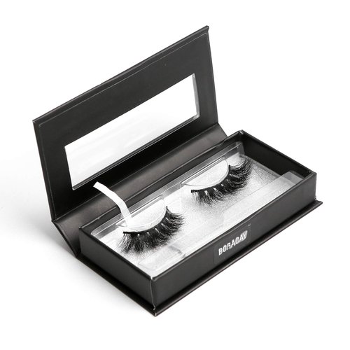 BEAUTY CAT 3D False Mink Eyelashes Classic -Full Long Dramatic and Natural Look / Comfortable Wearing Strip Lashes by Handmade, Soft & Light Weight Fluffy / Luxury Packaging Box for Reusable (No. 002-BORACAY)