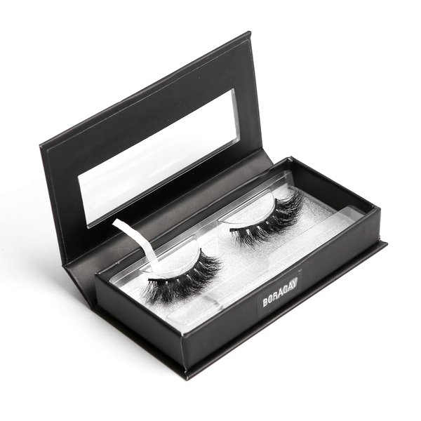 BEAUTY CAT 3D False Mink Eyelashes Classic -Full Long Dramatic and Natural Look / Comfortable Wearing Strip Lashes by Handmade, Soft & Light Weight Fluffy / Luxury Packaging Box for Reusable (No. 002-BORACAY)