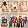Legigo Pirate Party Set- Pirate Kids' Party Cosplay Supplies Pirate Eye Patches Inflatable Swords for Caribbean Cosplay Party (72pcs Pirate Hat Set)