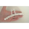 Generic Long silver metal circles hair claw clip for medium thick hair