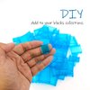 Clear Tranparent Blue Flat Plates Bricks, 60pcs Classic Pieces and Parts Panel, Window Bulk Building Blocks Accessories (Transparent Blue Mixed)