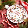 40PCS Merry Christmas Paper Napkins 13 x 13 Inches White Luncheon Napkins Cocktail Napkins Disposable Christmas Theme Decorations for Birthday, Christmas Theme Party Supplies