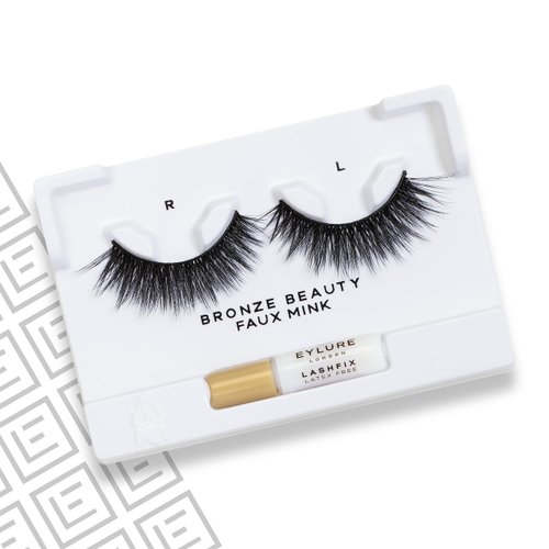 Eylure Vegas Nay Bronze Beauty False Eyelashes, Reusable, Adhesive Included, 1 Pair, Cruelty Free