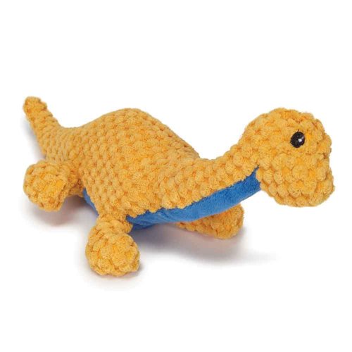 212 Main Jurassic Cord Crew Brachiosaur Dog Toy, Orange - Small