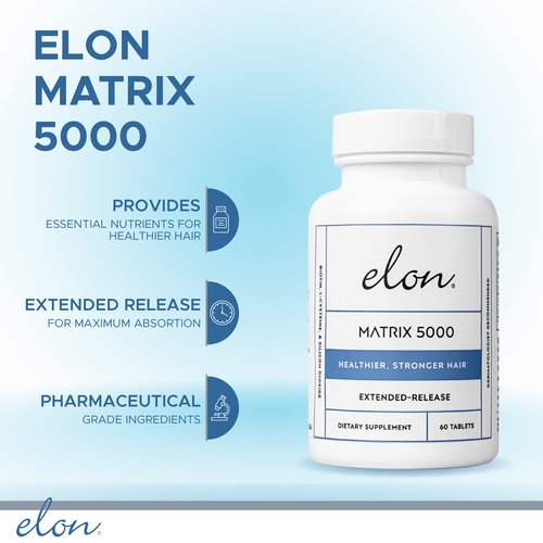 Elon Complete Hair Care Kit for Early Hair Loss – Scalp Cleaner & Leave-In Treatment + Matrix 5000 Hair Growth Supplement - Suitable for All Hair Types – Paraben Free & Sulfate Free