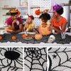 Halloween Table Runner, Black Lace Spider Web Table Runners for Halloween Table Decor, Creepy Table Cloth for Halloween Party Dinner Table Decoration 18 x 72Inch