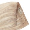 YoungSee Wire Hair Extensions Highlights Wire Real Human Hair Extensions Ash Blonde Highlights Bleach Blonde with Strawberry Highlights Hair Wire Extensions for Natural Look 18In 80G