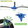 Techecook Side Brush Replacement for Eufy RoboVac side brushes 11S 12 15T 15C 25C 30 30C 35C 11S Max 15C Max 25C Max 30C Max G20 G30 G30 Edge G10 G30 Hybrid Eufy Robot Vacuum Replacement Parts - 6Pack