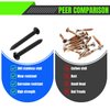 YIEMI Black Self Tapping Screws，#6 x1-13/64" 304 Stainless Steel Sheet Metal Screws（25 PCS）