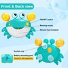 YUISTRE Crab Bubble Machine Bath Toy:Bath Bubble Maker,Blow Bubbles and Plays Children’s Songs,Bath Toys for Toddlers 1-3,Battery Operated (Azure)