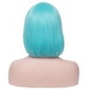 PATTNIUM 12 Inches Blue Bob Wig Short Light Blue Bob Wig with Bangs for Women and Girls Heat Resistant Synthetic Teal Blue Bob Wig (Light Blue)
