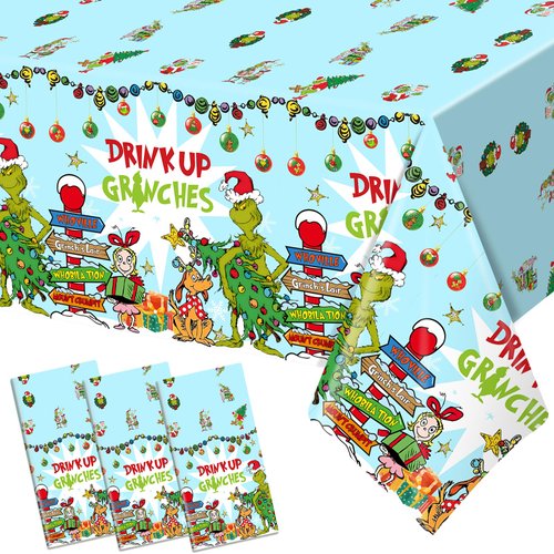 HigzYovn 3Pcs Christmas Party Decorations Christmas Party Supplies Tableware Set Christmas Tablecloth Christmas Tableware for Friendsmas Christmas Party Decorations Happy Holidays Decorations