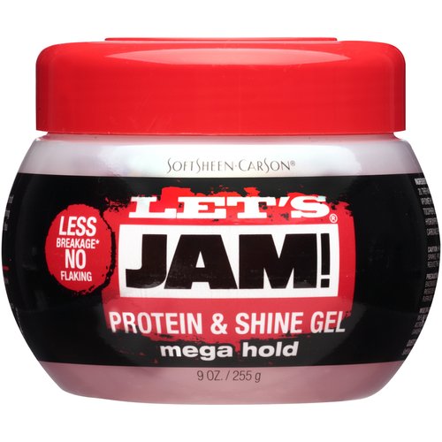 SoftSheen-Carson Let's Jam! Conditioning Hair Gel, Mega Hold for All Hair Types, with Protein, Vitamin E, No Parabens, No Mineral Oil, 9 oz