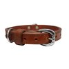 Genuine Top Grain Leather Padded Dog Collar | Handmade | Super Soft & Strong | Western Tooled Dog Collar | Brass & Stainless Steel Hardware | Dallas Collection by Angel Pet Supplies