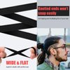 EasYoung 10-Pcs Knotted Wide Hair Ties for Men with Long, Curly, Thick or Dense Hair - Elastic No-Crease Coils for Buns