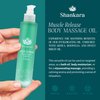 Shankara Body Massage Oil for Massage Therapy - Muscle Release Oil for Sore Lymphatic Pain Relief - Warming Massage Oil with Arnica Oil, Boswellia, Lavender, Turmeric, Aloe Vera & Sweet Birch (100 ml)