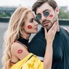46 Pieces Valentines Lip Temporary Tattoos, Red Pink Lip Print Kiss Face Tattoo Stickers Body Decorations for Girls Kids