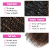 Urbeauty 4/30 Kinky Curly 10 Inch 3c 4a Clip in Hair Extensions for Black Women Chocolate Brown Mix Medium Auburn Curly Hair Extensions Clip Ins 10Pcs/Set Full Head 10a Grade