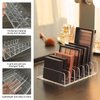 Makeup Palette Organizer2 Pack Acrylic Eyeshadow Palette Pallet,6.7x4.9x1.6 in 7 Sectons BPA-Free Make Up Blush,Contour Storage Holder Cosmetic Eye Shadow Display Stand Clear Rack Vanity Holder(Clear)