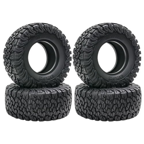 RcThjia 2.6” RC Tire-All Terrain Super Soft Sticky Tires 136mm Tall 2.6in Crawler Tires for 1/7 1/8 1/10 Scale Off Road Race, Suitable for Axial RBX10 MJX H8H MK07 KM4 4082/83 1/7 1/8 1/10 Crawler Car