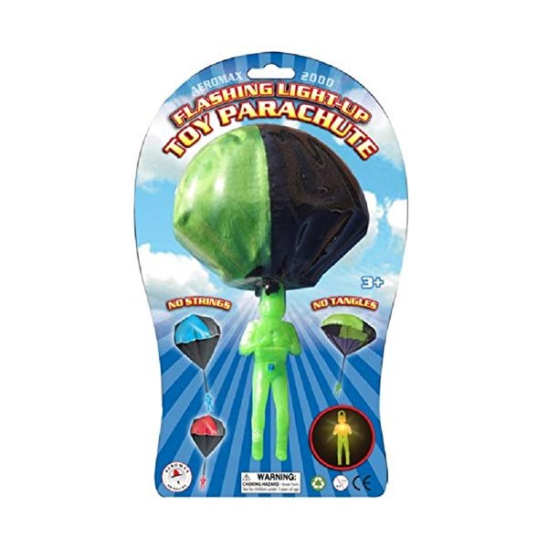 The Costume Center 11” Flashing Light-Up Tangle Free Toy Parachute