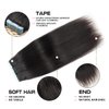 Isheeny Tape In Extensions Human Hair Black Women Yaki Straight Tape In Hair Extensions Seamless Straight Hair Extensions Real Human Hair Tape Hair Extensions 18 Inch 20pieces 40g/set