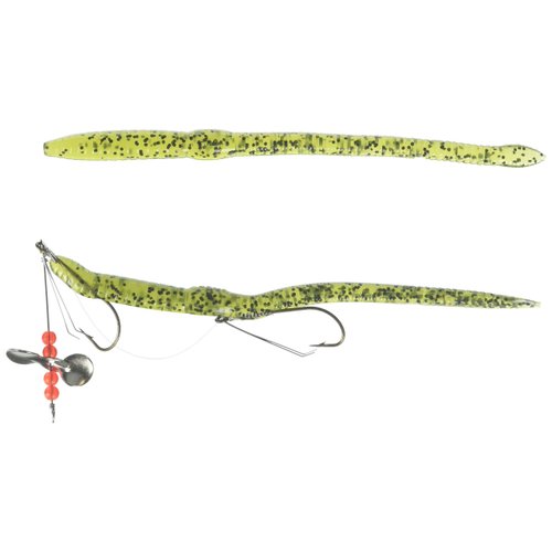 Creme Scoundrel 6-Inch Worm Bait with Wire Leader and Propeller, WATERMELON