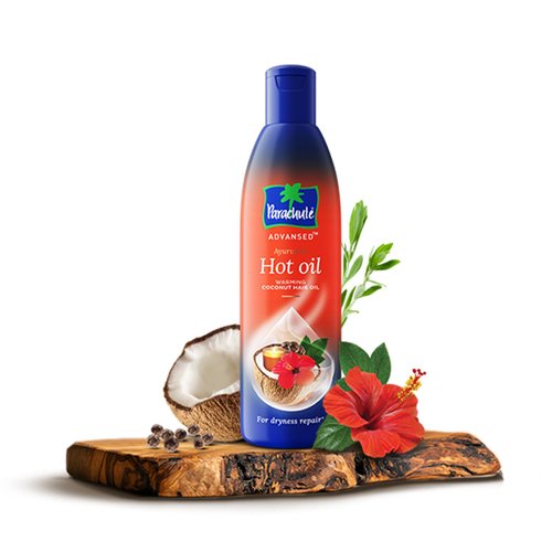 Parachute Advansed Ayurvedic Hot Oil| Warming Coconut Hair Oil with 5 Ayurvedic Ingredients| Fights Frizzy & Dry Hair | Nourishes & Promotes Hair Growth | Anti-Dandruff|10.1 fl.oz.