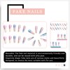 Extra Long Press on Nails Coffin Fake Nails Full Cover False Nails with Colorful Sequins Designs Acrylic Stick on Nails Rhinestones Matte with Glue on Nails for Women 24Pcs