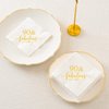 Crisky 90 and Fabulous Cocktail Napkins Gold for Women 90th Birthday Decorations, 90th Birthday Bevergae Dessert Cake Table Supplies, 50Pcs, 3-Ply