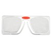 Nose Resting Reading Glasses Clear Red +1.75 Power Compact Pocket Portable Slim