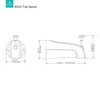PULSE ShowerSpas 3010-TS-MB Matte Black NPT Connection Tub Spout with Diverter, 2.5 x 2.5 x 5.5
