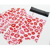 Lips Poly Mailers Red Kiss for Make Up Lip Gloss LipStick Self Sealing Envelope Wide Lip Print Waterproof Shipping | Pack of 25 | Size 10 x 6.75 inches