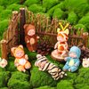 Vueos 10 Pcs 4 Inch Mini Reborn Baby Dolls Set Cute Small Baby Doll with Handmade Animal Clothes - Baby Doll Giftbox Gifts for Girls Boys