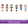 Polly Pocket Friends Compact Playset with 6 Character Dolls & 9 Accessories, Coffee Cup Exterior, Collectible Toy