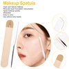 SMOLOUU Acrylic Cosmetic Makeup Palette, Makeup Mixing Tray with Makeup Spatula Metal Mirror for Beauty Salon Color Cream Liquid Foundation Mixing Palette (10 Pcs Makeup Spatula Sets)