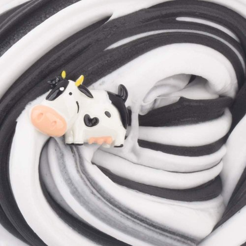 White Black Cow Butter Slime 7OZ Scented Slime,200ML Non Sticky Premade Butter Slime for Kid Christmas Toy for Boys Girls Party Favors