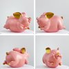 HAUCOZE Piggy Bank Coin Bank Pig Statue Gifts Modern Sculpture Home Decor Table Centerpiece Crafts Polyresin Arts Pink 8.3inch
