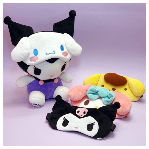 hellokittyfriends Hello Kitty Friends Characters Sleeping Eye Mask 1PC (Cinnamoroll / Pompompurin) (Kuromi)