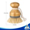 MR.SIGA Bamboo Palm Brush, Scrub Brush for Dishes Pots Pans Kitchen Sink Cleaning, Pack of 2