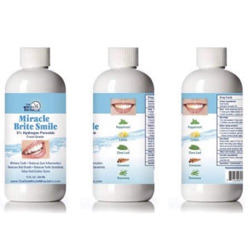 Miracle Brite Smile with Food Grade Hydrogen Peroxide and Essential Oils