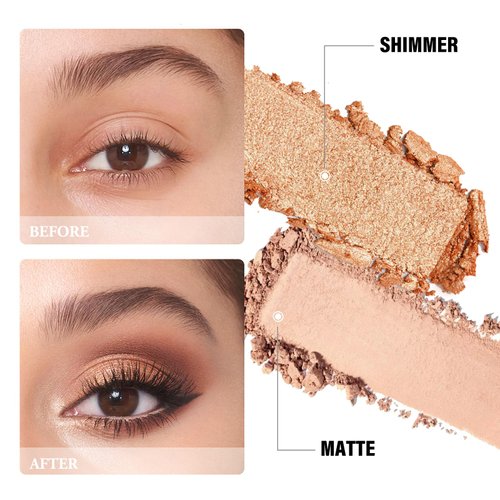 GEUUFEA 12 Colors Smoky Eyeshadow Palette, Dark Blendable Eye Shadow Palette, Matte Shimmer Eye Makeup Powder for a Bold Retro Look