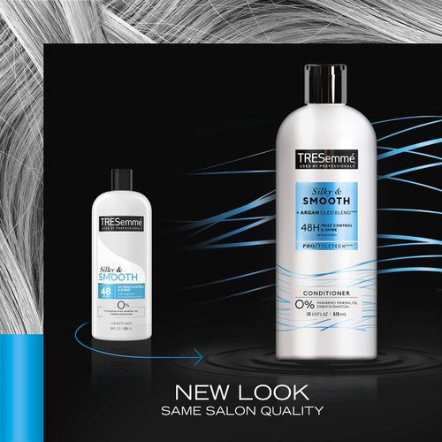 TRESemmé Silky & Smooth Anti-Frizz Conditioner for Frizzy Hair Formulated With Pro Style Technology 28 oz